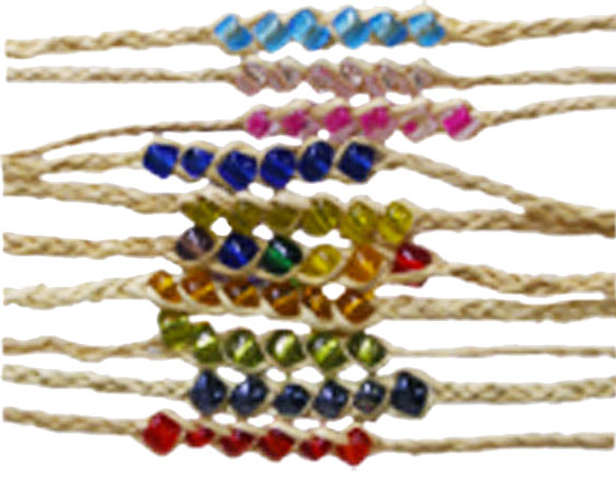 Color Bead Wishlet Bracelet #1