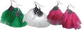 Puffed Feather Earring