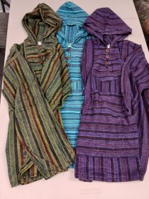 Acid Wash Striped Hoodie, assorted colors