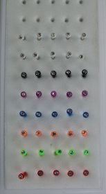 Colored Acrylic Round Nose Studs